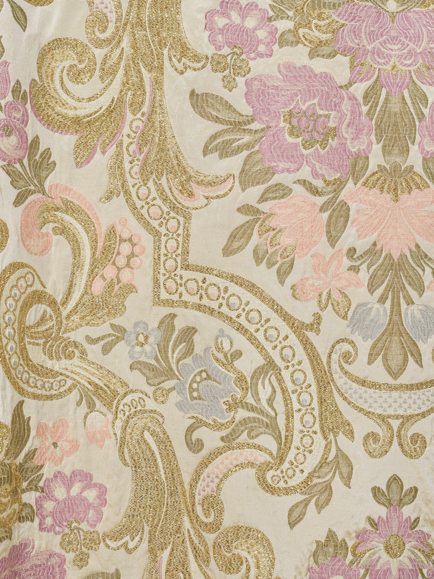 Baroque Floral Jacquard A-Line Jacket