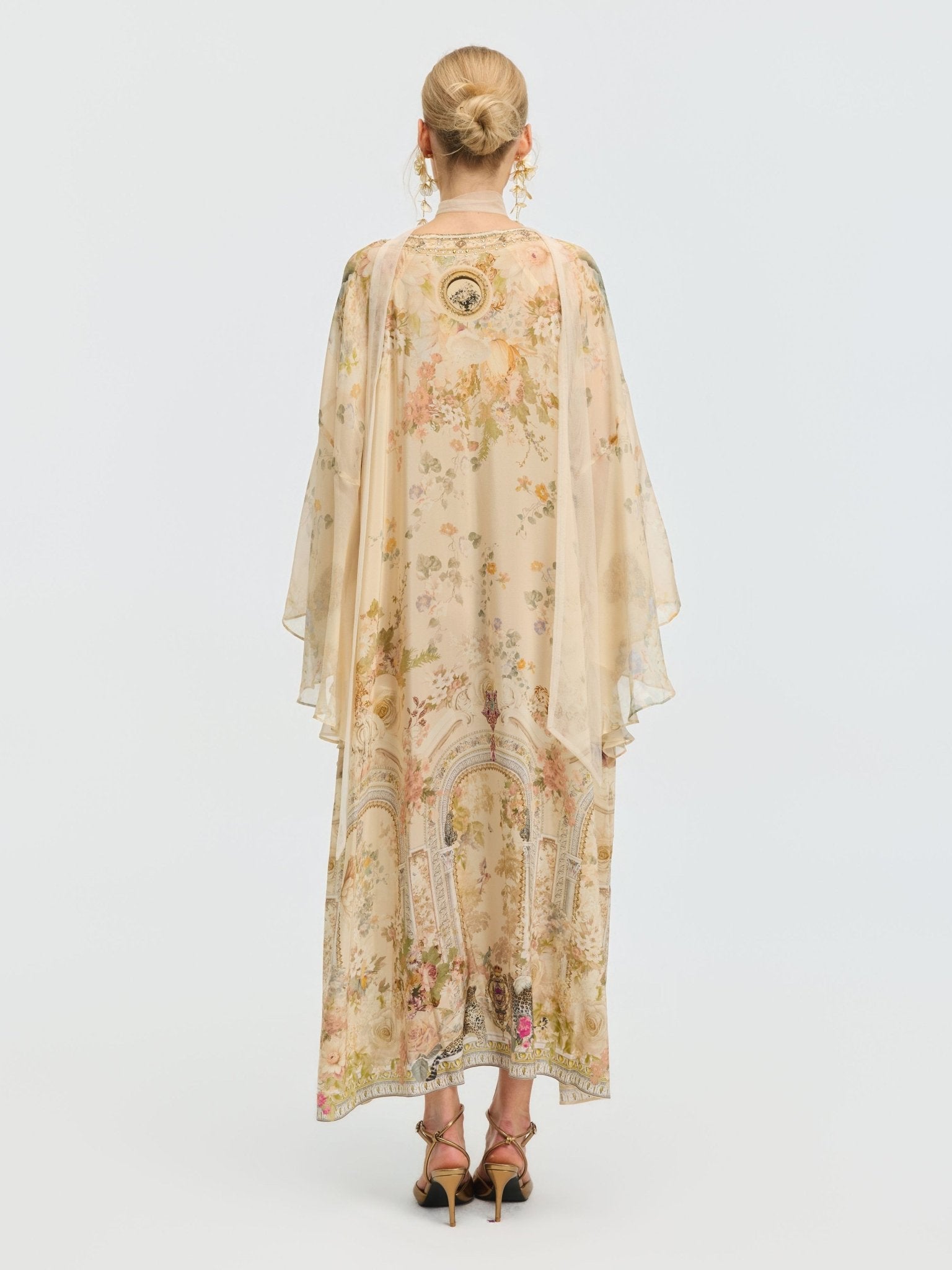 Architectural Print Mulberry Silk Dress - Social Queen