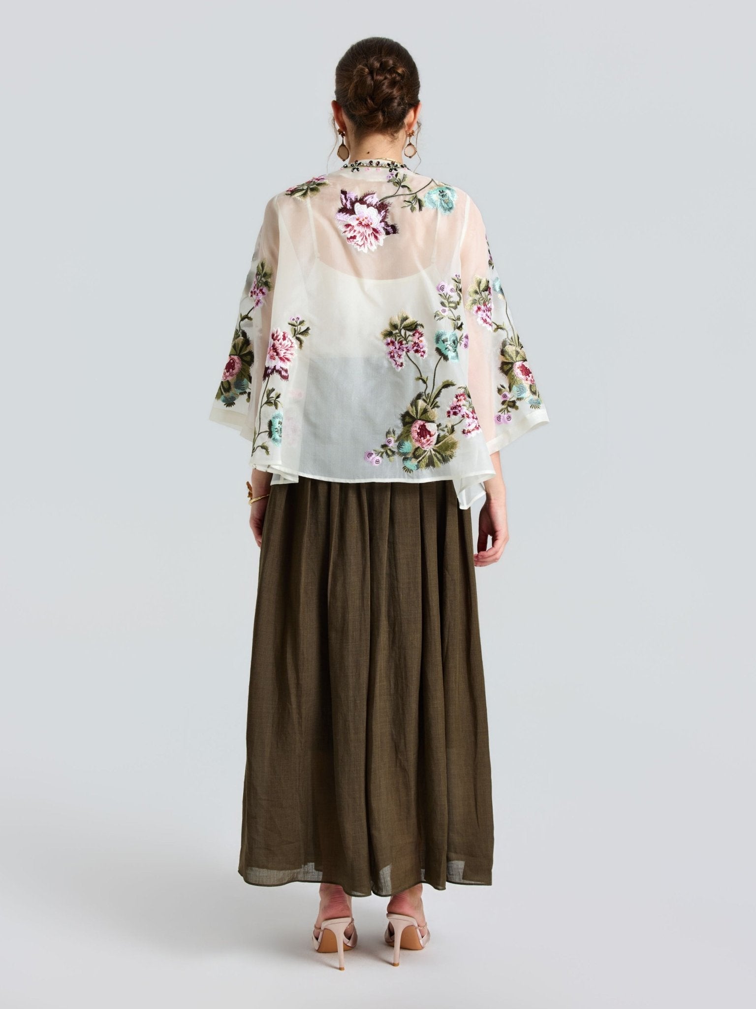 Floral Embroidered Beaded Jacket - Social Queen