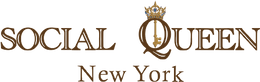 Logo for 'Social Queen New York' with a crown atop the letter Q.
