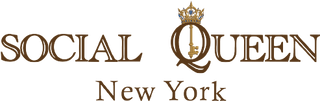 Logo for 'Social Queen New York' with a crown atop the letter Q.