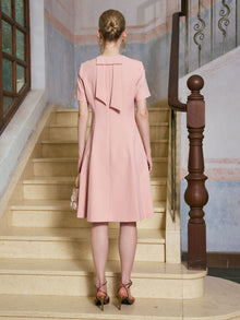 3D Floral Appliqué A-Line Dress - Social Queen