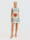 3D Floral Embellished Jacquard Dress - Social Queen
