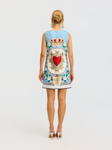 3D Floral Embellished Jacquard Dress - Social Queen