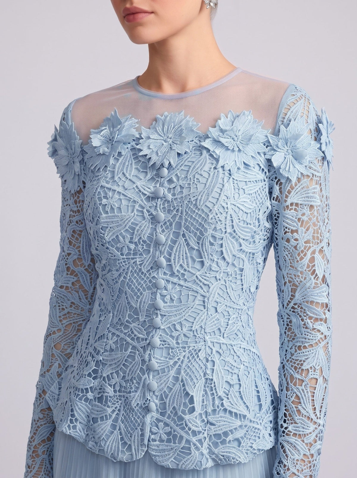 3D Floral Lace Two-Piece Set - Social Queen