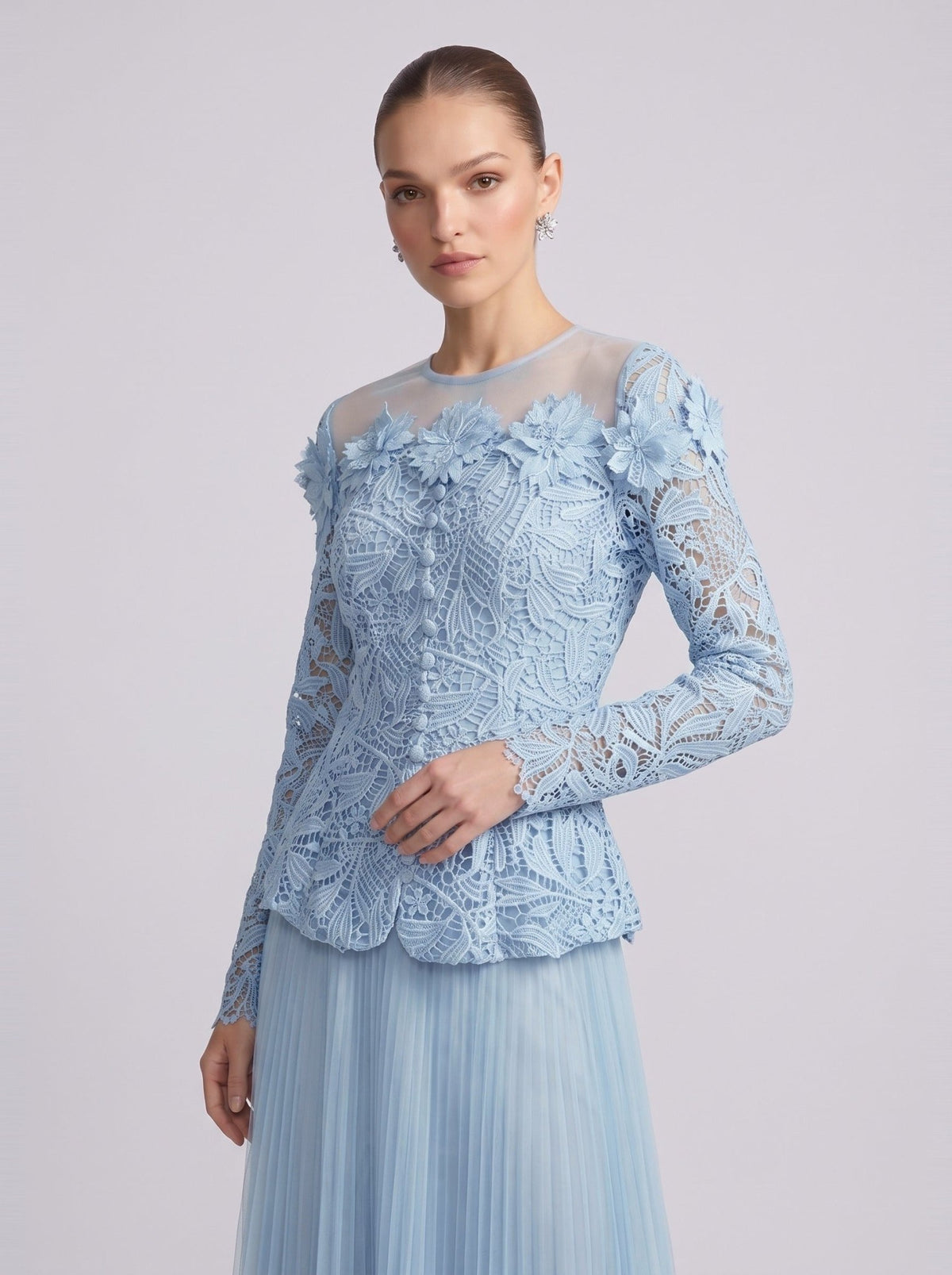 3D Floral Lace Two-Piece Set - Social Queen