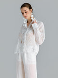 3D Lace Appliqué Shirt - Social Queen
