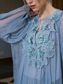 3D Rose Embroidered Blouse (Camisole Included) - Social Queen