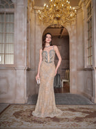 Hand-Beaded Embroidered Cocktail Dress