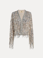 Sequin Fringe Glam Jacket