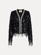 Sequin Fringe Glam Jacket