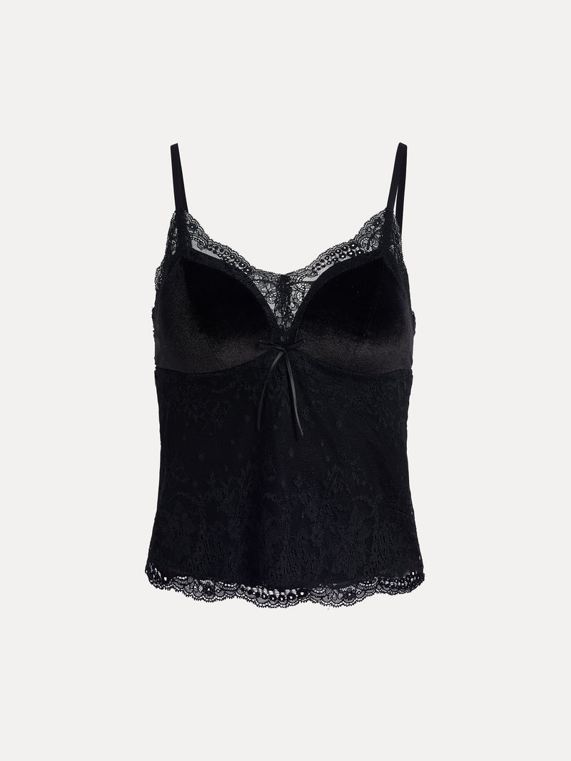 Velvet Lace Cami Top