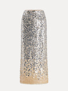 Ombre Sequin Slim Skirt