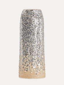 Ombre Sequin Slim Skirt