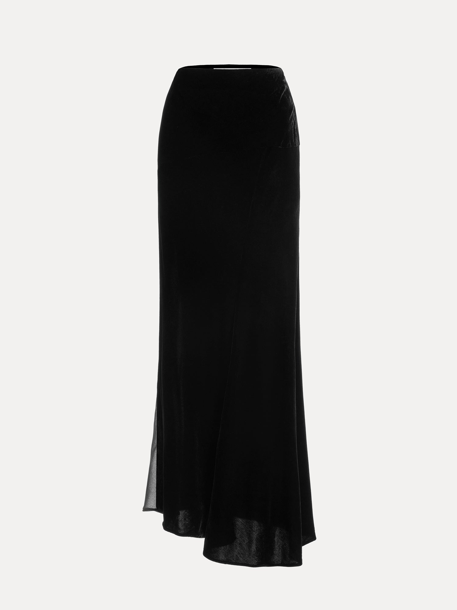 Elegant Velvet Tulle Slit Mermaid Skirt