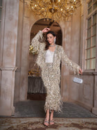 Sequin Fringe Glam Jacket