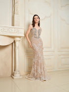 Hand-Beaded Embroidered Cocktail Dress