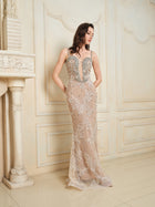 Hand-Beaded Embroidered Cocktail Dress