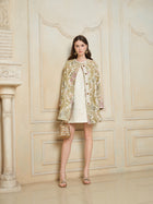 Baroque Floral Jacquard A-Line Jacket