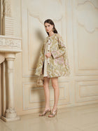 Baroque Floral Jacquard A-Line Jacket