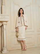 Handcrafted Sequin Floral Tweed Jacket