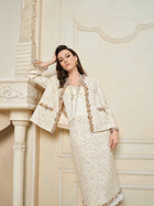 Handcrafted Sequin Floral Tweed Jacket