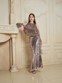 Champagne Sequin Mermaid Skirt