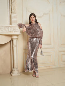 Champagne Sequin Mermaid Skirt