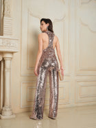 Champagne Sequin V-Neck Cami Top