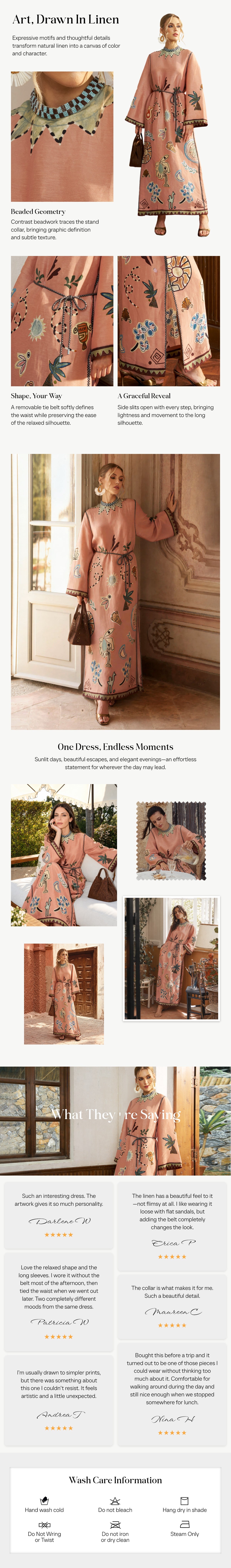 Graffiti Print Linen Robe Dress
