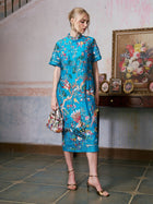 Allover Bird-Embroidered Dress - Social Queen