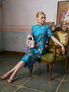 Allover Bird-Embroidered Dress - Social Queen