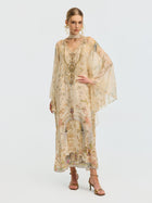 Architectural Print Mulberry Silk Dress - Social Queen
