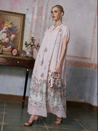 Baroque Garden Print Ramie Dress (Includes Slip Dress) - Social Queen