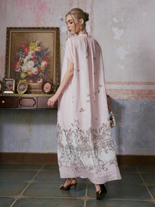Baroque Garden Print Ramie Dress (Includes Slip Dress) - Social Queen