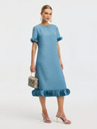 Beaded Crystal Embellished Dress - Social Queen