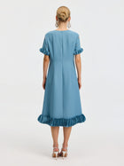 Beaded Crystal Embellished Dress - Social Queen