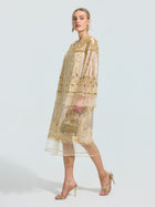 Beaded Floral Sequin Cape - Social Queen