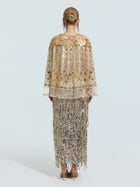 Beaded Floral Sequin Cape - Social Queen