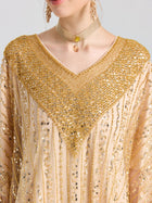 Beaded Fringe Cape Dress - Social Queen