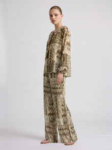 Bohemian Geometric Print Two-Piece Set - Social Queen