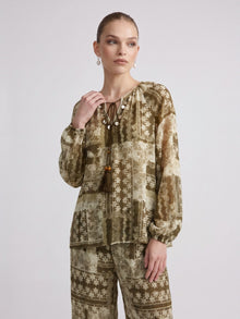 Bohemian Geometric Print Two-Piece Set - Social Queen