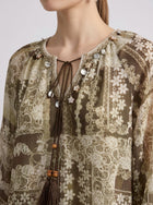 Bohemian Geometric Print Two-Piece Set - Social Queen