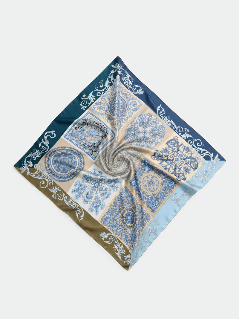 Bohemian Print Silk Scarf - Social Queen