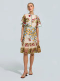 Botanical Embroidered Mesh Dress - Social Queen