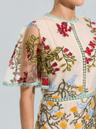 Botanical Embroidered Mesh Dress - Social Queen
