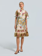Botanical Embroidered Mesh Dress - Social Queen