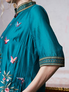 Botanical Embroidered Tencel Dress - Social Queen