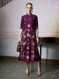 Botanical Embroidered Tencel Dress - Social Queen