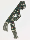 Botanical Printed Silk Ribbon Scarf - Social Queen